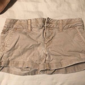 American Eagle midi shorts in khaki